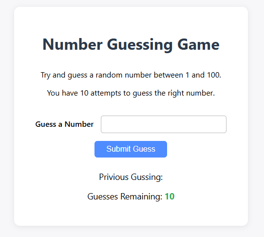 Number Guessing Game